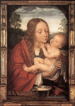 クエンティン・マッシス Painting - 風景の中の聖母子 クエンティン・マッシス
